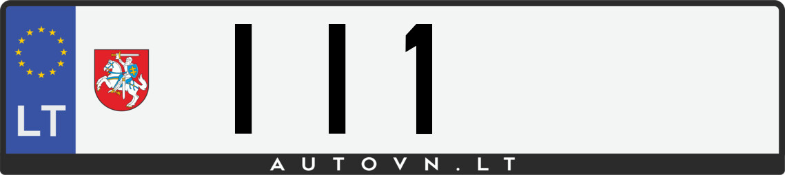 Valstybinis numeris II1