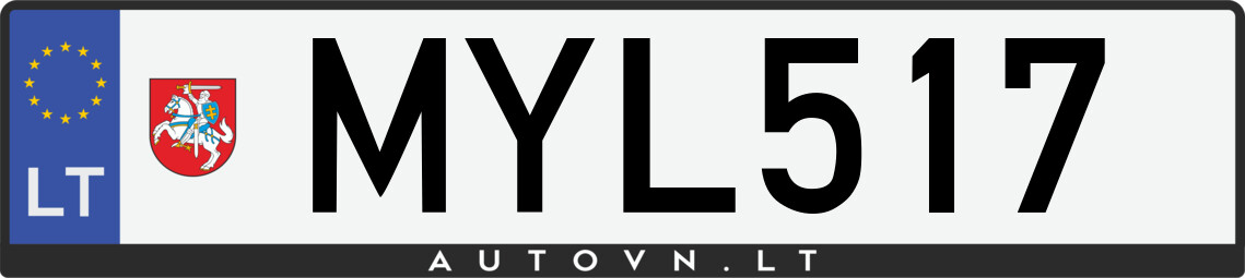Valstybinis numeris MYL517