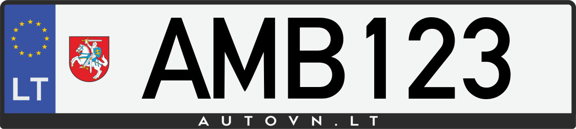 Valstybinis numeris AMB123