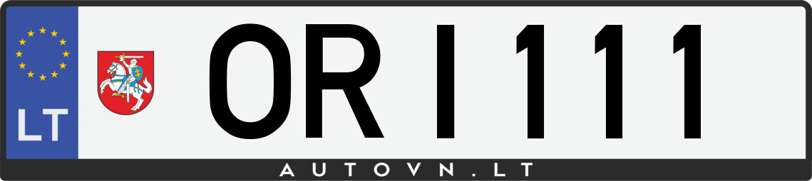Valstybinis numeris ORI111