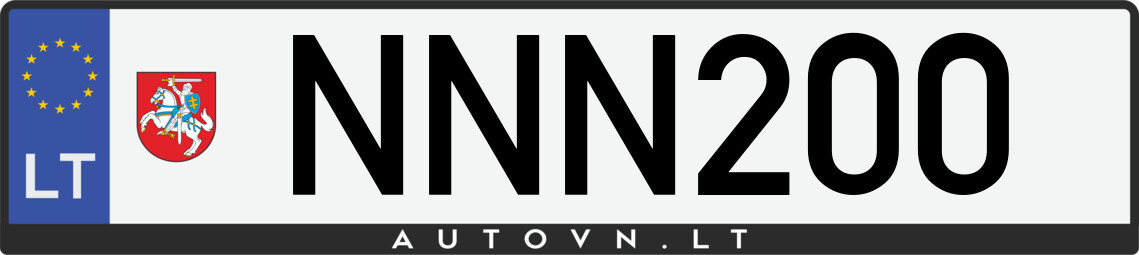 Valstybinis numeris NNN200