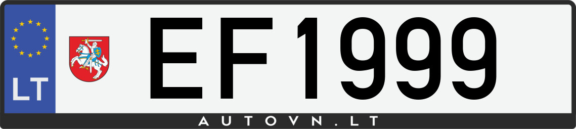 Valstybinis numeris EF1999