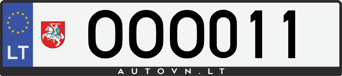Valstybinis numeris OOO011