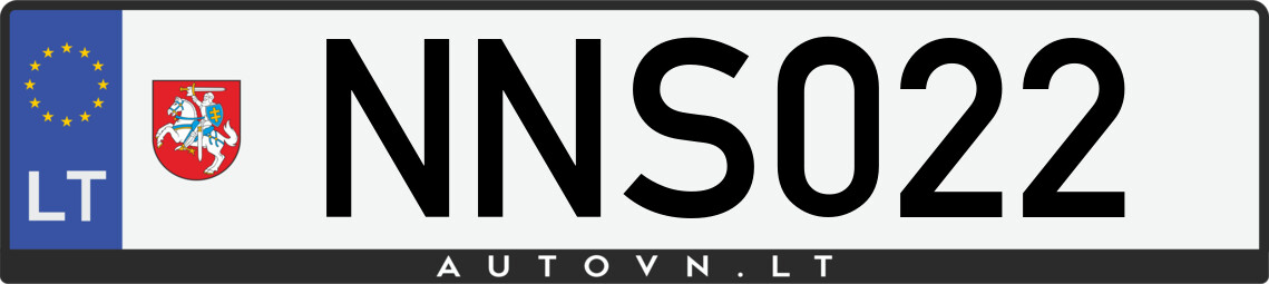 Valstybinis numeris NNS022