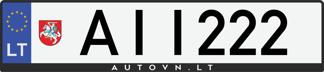 Valstybinis numeris AII222