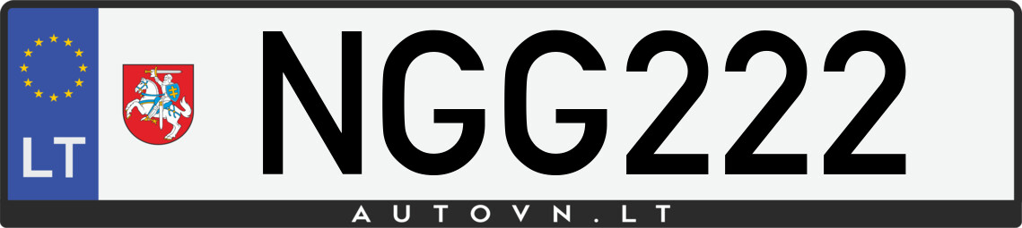 Valstybinis numeris NGG222