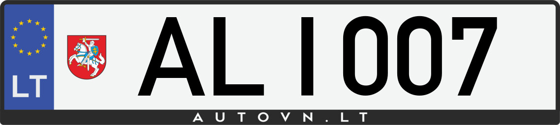 Valstybinis numeris ALI007