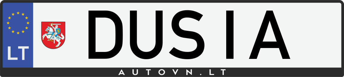 Valstybinis numeris DUSIA
