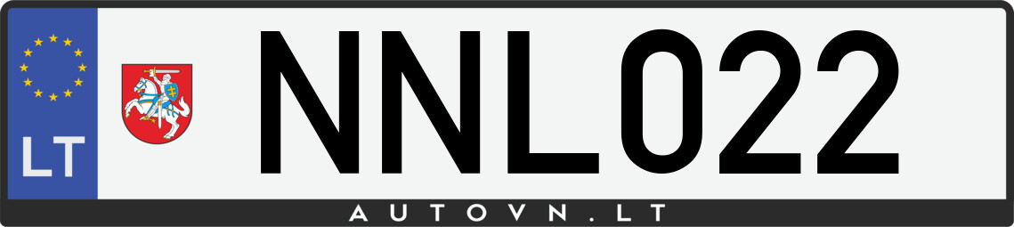 Valstybinis numeris NNL022