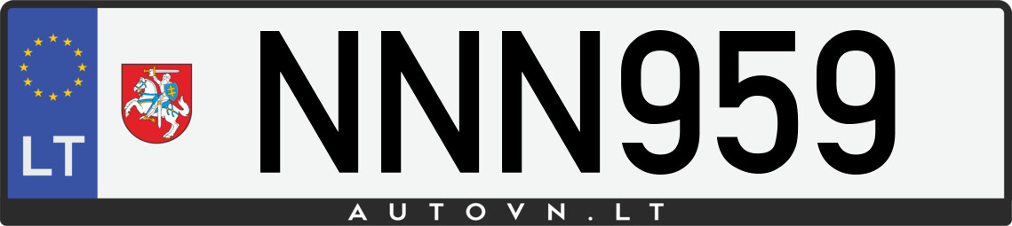 Valstybinis numeris NNN959