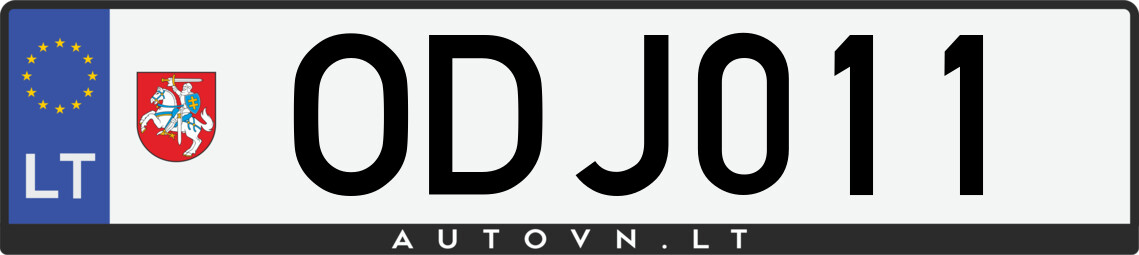 Valstybinis numeris ODJ011
