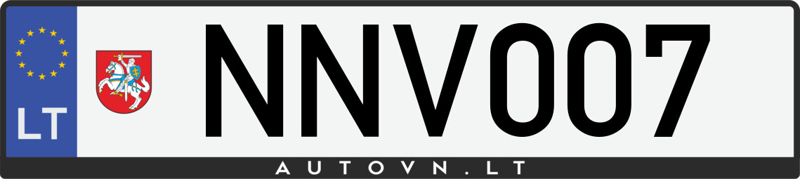 Valstybinis numeris NNV007