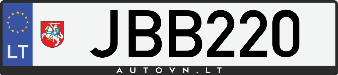 Valstybinis numeris JBB220