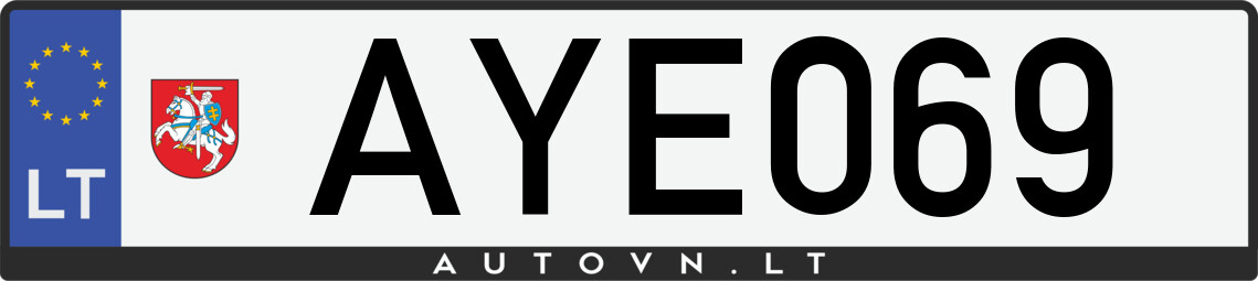 Valstybinis numeris AYE069