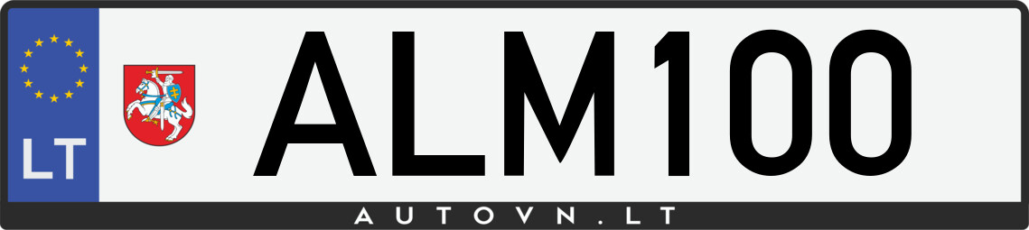 Valstybinis numeris ALM100