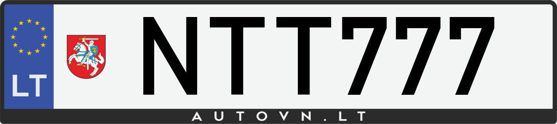 Valstybinis numeris NTT777