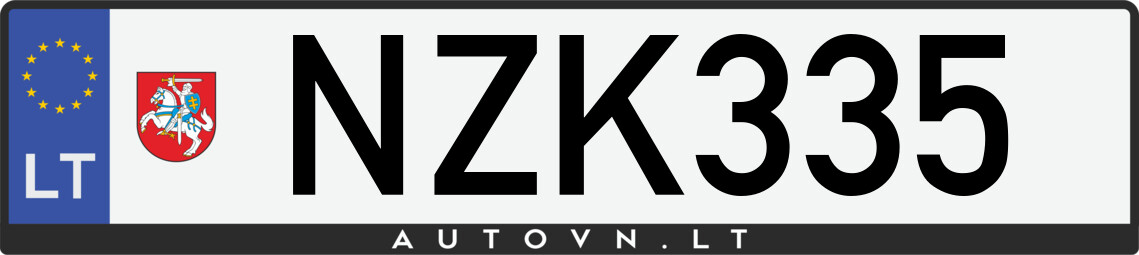 Valstybinis numeris NZK335