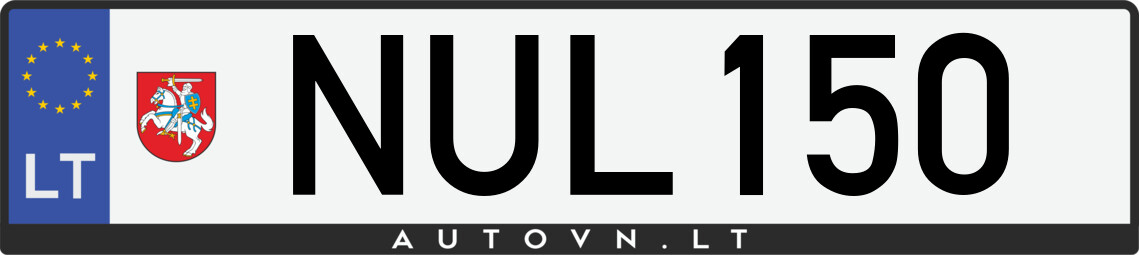 Valstybinis numeris NUL150