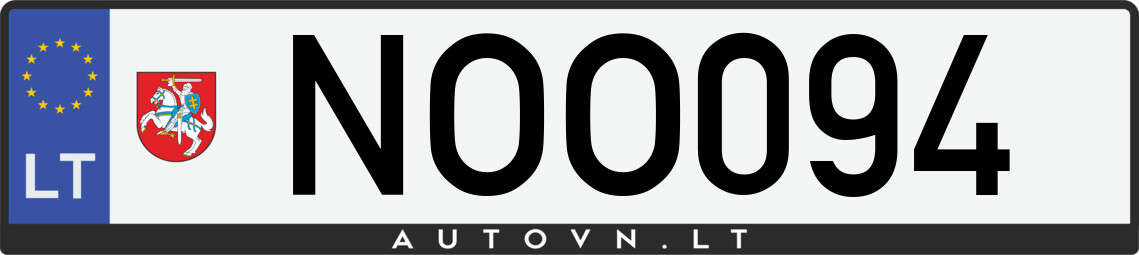 Valstybinis numeris NOO094