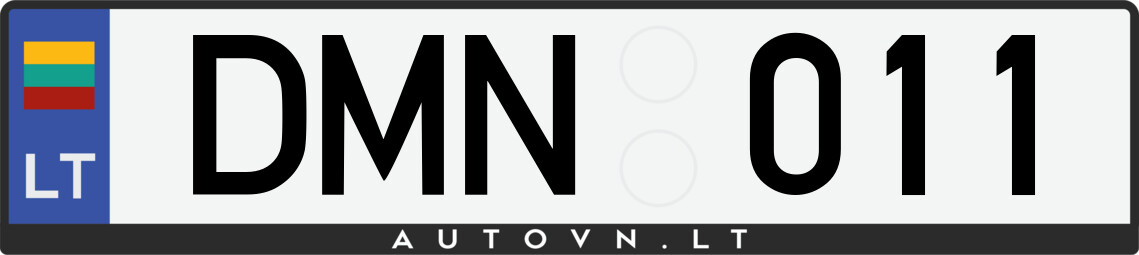 Valstybinis numeris DMN011