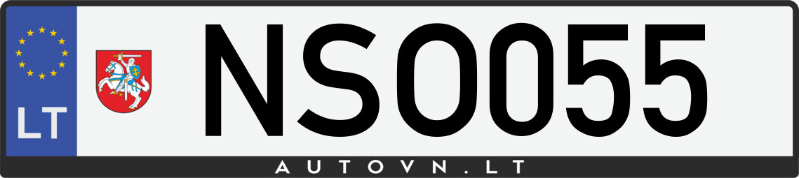 Valstybinis numeris NSO055