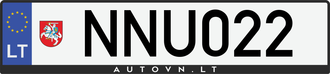 Valstybinis numeris NNU022