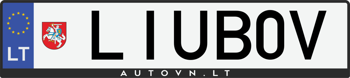 Valstybinis numeris LIUB0V