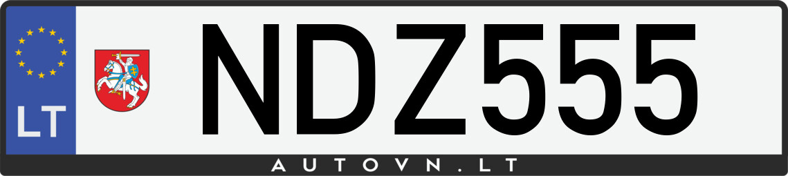 Valstybinis numeris NDZ555