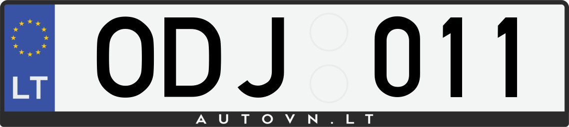 Valstybinis numeris ODJ011