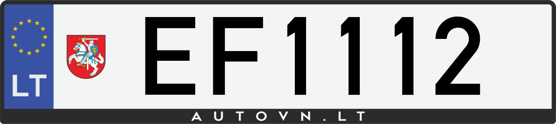 Valstybinis numeris EF1112