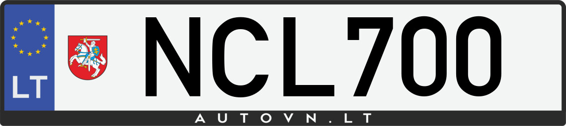 Valstybinis numeris NCL700