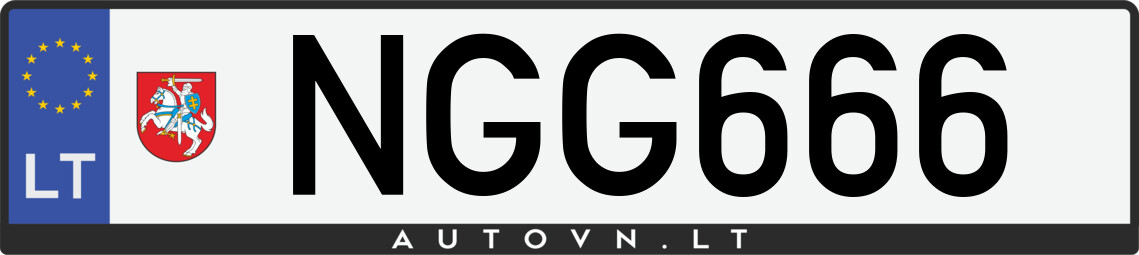 Valstybinis numeris NGG666