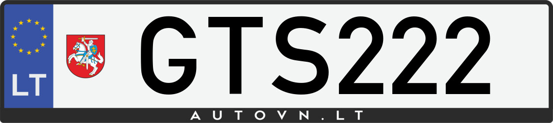 Valstybinis numeris GTS222