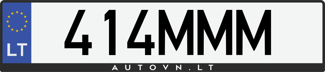 Valstybinis numeris 414MMM