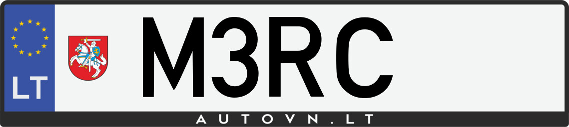 Valstybinis numeris M3RC