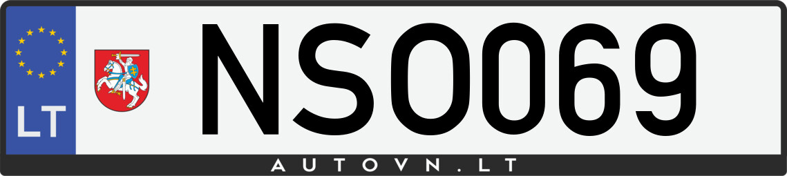 Valstybinis numeris NSO069