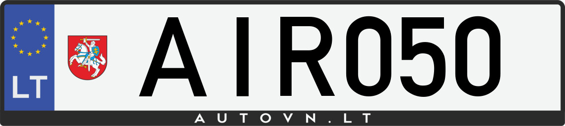 Valstybinis numeris AIR050