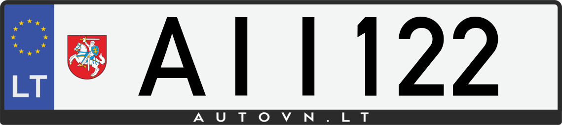 Valstybinis numeris AII122