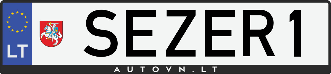 Valstybinis numeris SEZER1