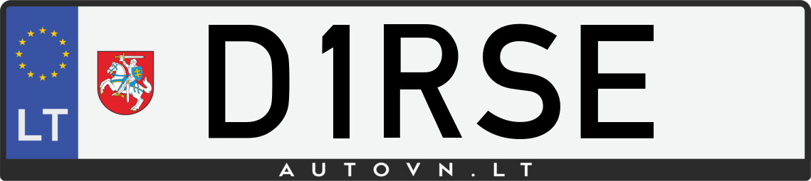 Valstybinis numeris D1RSE