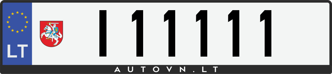 Valstybinis numeris I11111