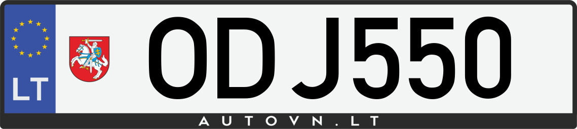 Valstybinis numeris ODJ550