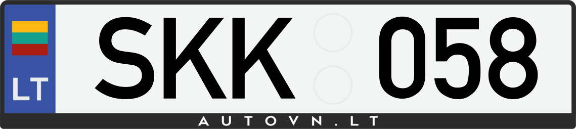 Valstybinis numeris SKK058