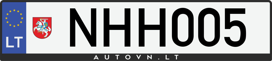 Valstybinis numeris NHH005