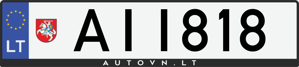 Valstybinis numeris AII818