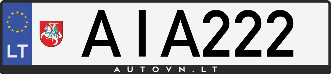 Valstybinis numeris AIA222