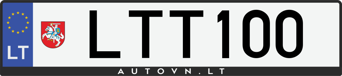 Valstybinis numeris LTT100