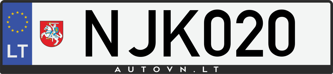 Valstybinis numeris NJK020