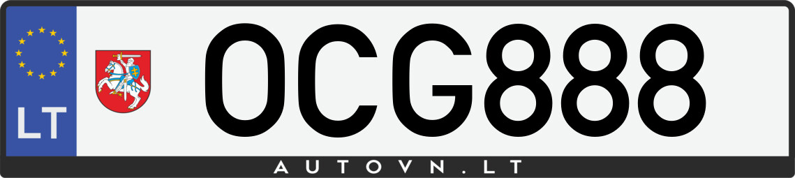 Valstybinis numeris OCG888