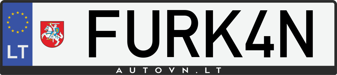 Valstybinis numeris FURK4N